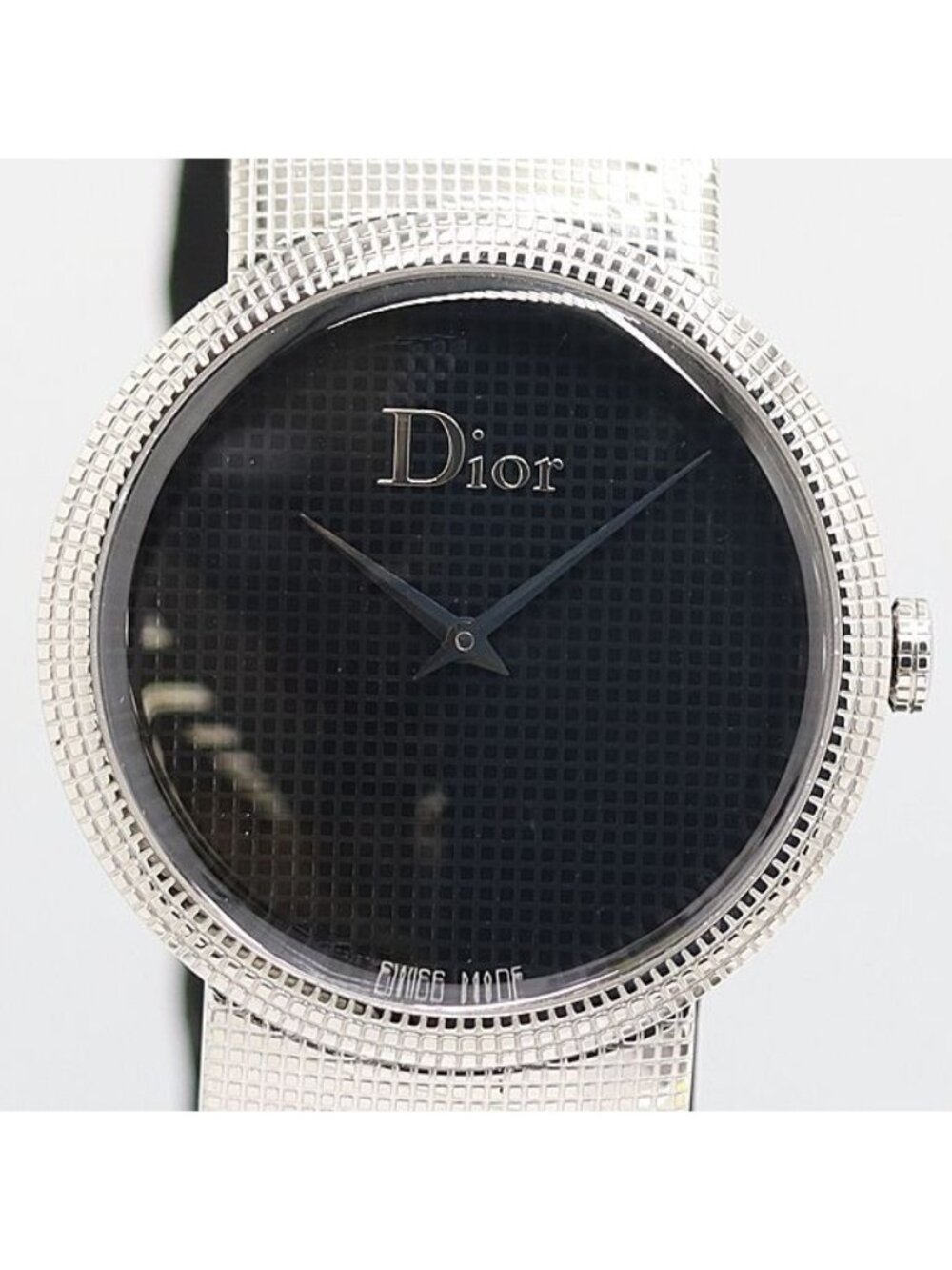 Dior La D de Dior Black Lattice Dial Watch